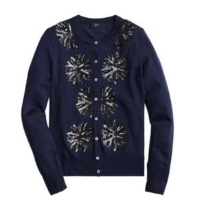 Sequin flower Jackie cardigan sweater
